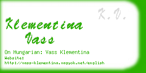 klementina vass business card